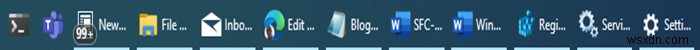 Windows 10 작업 표시줄에 프로그램 아이콘 이름을 표시하거나 숨기는 방법