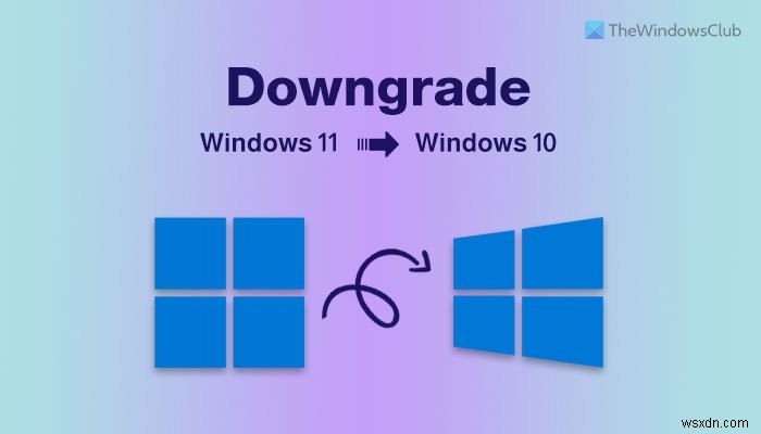 Windows 11/10, 10일 유예기간이 지난 후에도 이전 버전으로 롤백하는 방법