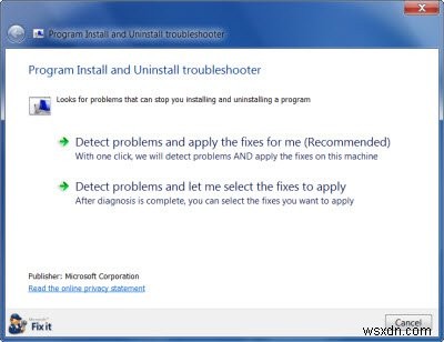 Windows 11/10에서 프로그램 설치·제거가 안 될 때? 프로그램 설치 및 제거 문제 해결사 활용법