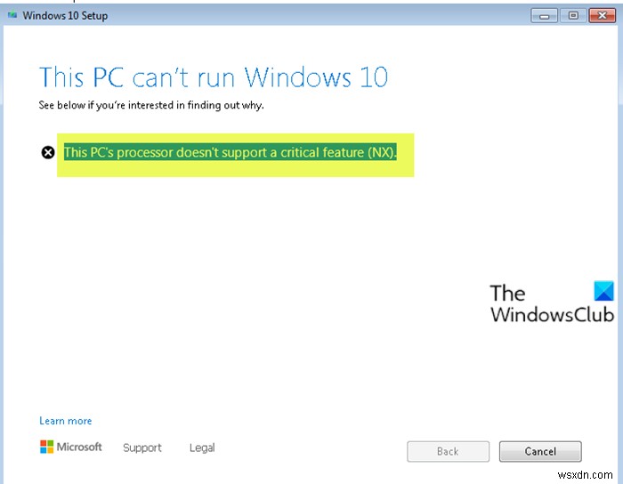 Windows 10 업그레이드 오류  이 PC의 프로세서는 중요한 기능을 지원하지 않습니다  해결 방법