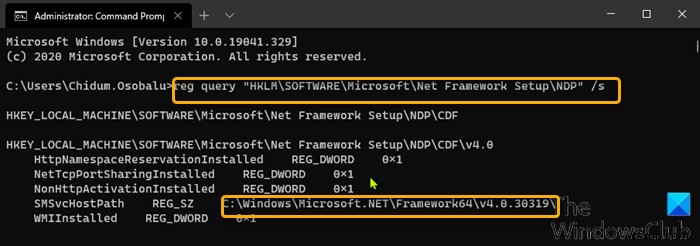 Windows 10 PC에 설치된 .NET Framework 버전 확인하는 5가지 방법