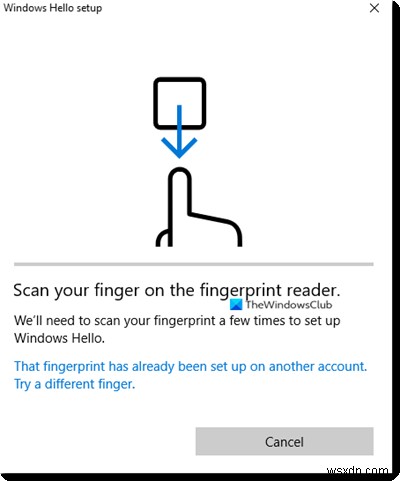Windows Hello  해당 지문은 이미 다른 계정에 설정되어 있습니다  오류 해결 방법