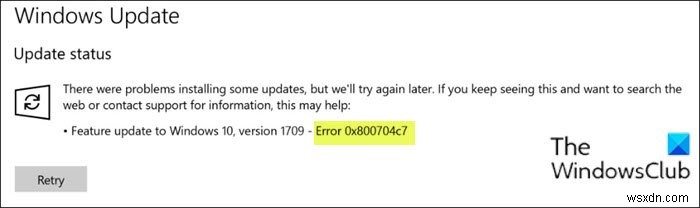 Windows 11/10 업데이트 오류 0x800704c7 완벽 해결 가이드