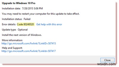 Windows 설치·업데이트·업그레이드 실패 오류 코드별 해결 방법 총정리