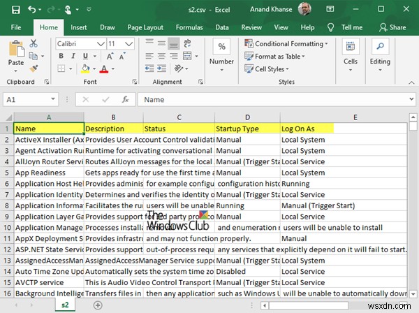 Windows 10에서 실행·중지·비활성화된 서비스 목록을 손쉽게 추출하는 방법