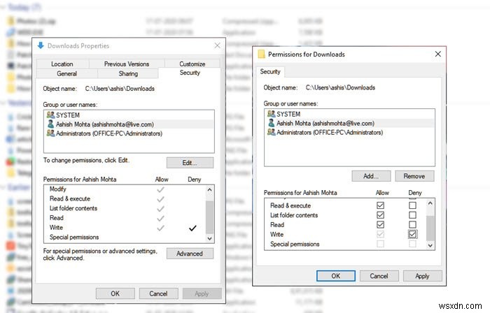 Windows 10에서 다운로드 폴더 접근 허용 또는 차단하는 방법