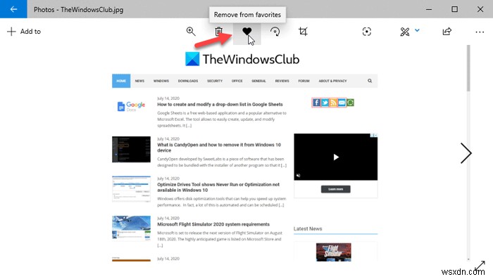 Windows 11/10 사진 앱에서 즐겨찾기 추가하고 활용하는 방법