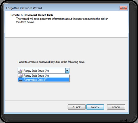 Windows 10에서 USB 플래시 드라이브로 암호 재설정 디스크 만드는 방법