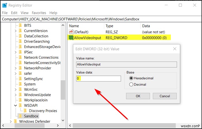 Windows 샌드박스에서 비디오 입력 켜기 및 끄는 방법