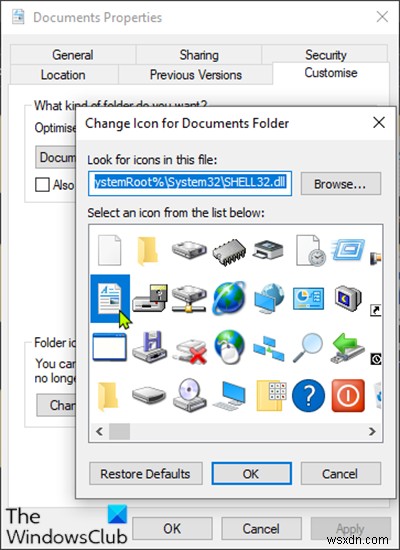 Windows 11/10에서 폴더 기본 아이콘 변경 및 복원하는 완벽 가이드