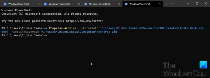 Windows 11/10에서 PowerShell로 파일 압축 및 압축 해제하는 방법
