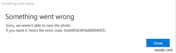Windows 카메라 앱 오류 0xA00F424F(0x80004005) 해결 방법