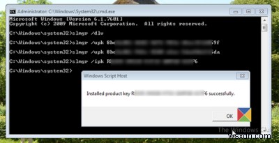 Windows 제품 키 비활성화 및 제거하는 방법 (slmgr.vbs 활용)