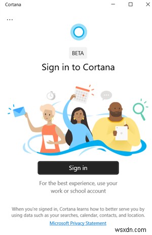 Windows 10에서 Cortana 앱 로그인이 안 될 때 해결 방법