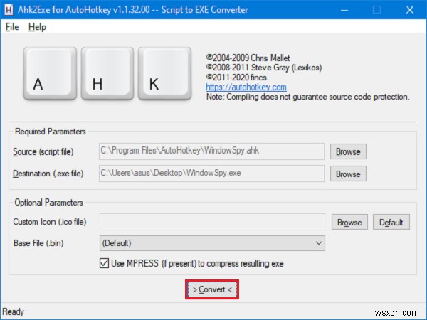 Windows 10에서 AHK 파일을 EXE 실행 파일로 변환하는 방법
