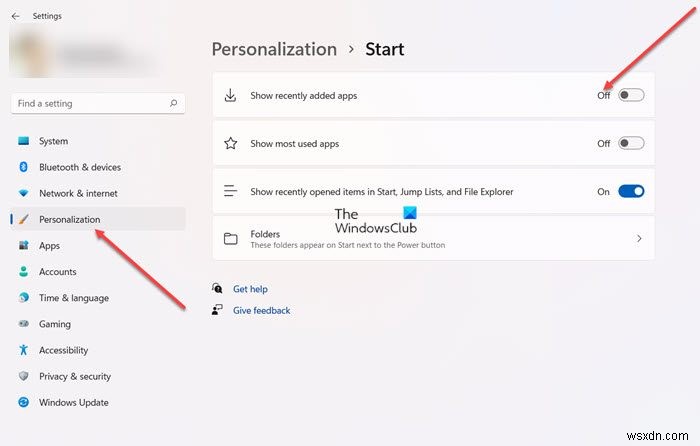 Windows 11/10 시작 메뉴에서 최근에 추가한 앱 그룹 표시·숨기기 완벽 가이드