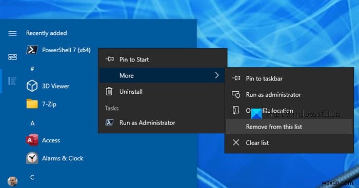 Windows 11/10 시작 메뉴에서 최근에 추가한 앱 그룹 표시·숨기기 완벽 가이드