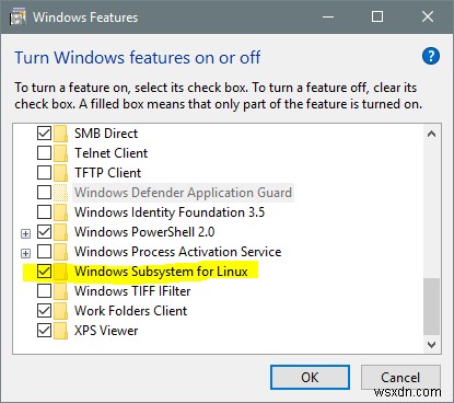 WSL 오류 코드 0x8007019e 및 0x8000000d 해결 방법 – WslRegisterDistribution 실패