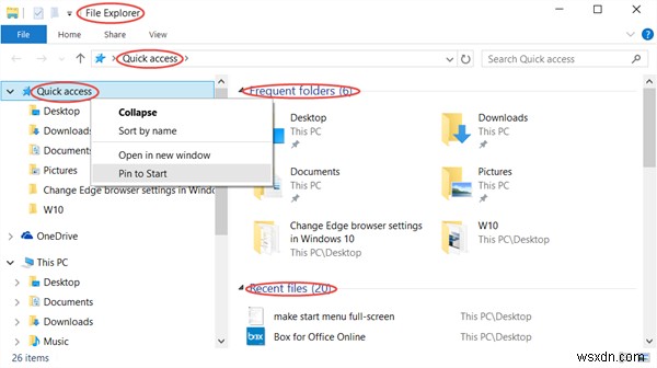 Windows 11/10 파일 탐색기가 빠른 액세스 대신 내 PC 로 열리도록 설정하는 방법