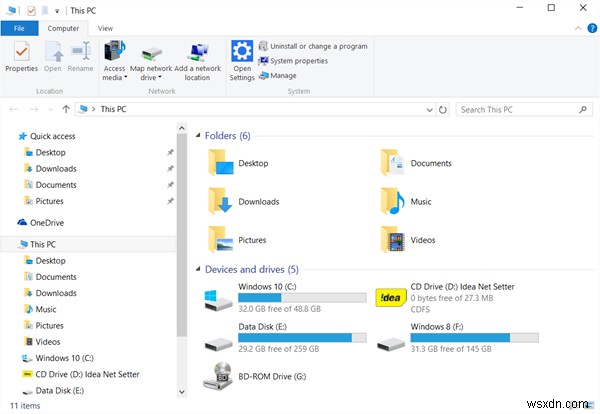 Windows 11/10 파일 탐색기가 빠른 액세스 대신 내 PC 로 열리도록 설정하는 방법