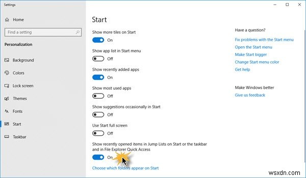 Windows 11/10에서 작업 표시줄 아이콘의 최근 항목 목록이 표시되지 않을 때 해결 방법