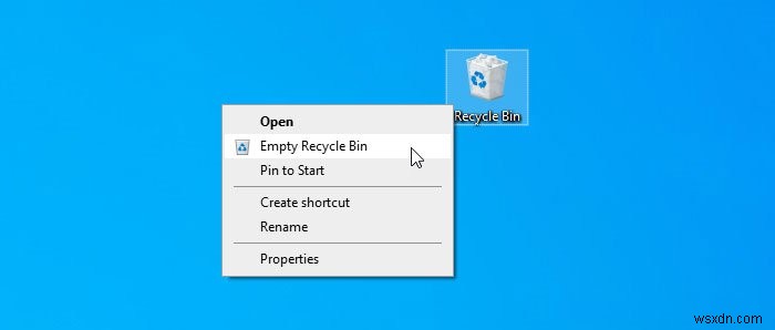 Windows 11/10에서 휴지통을 비우는 6가지 방법