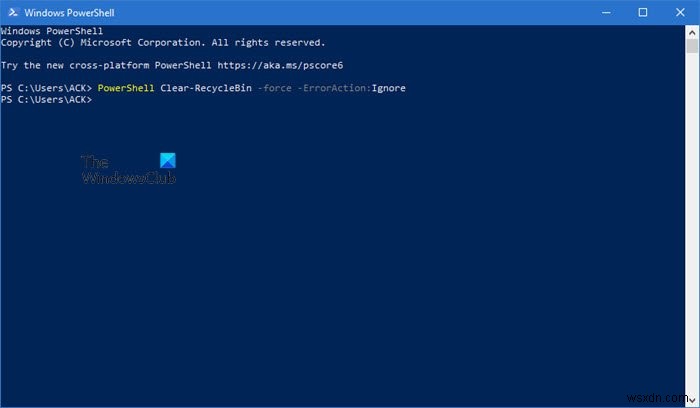Windows 11/10에서 휴지통을 비우는 6가지 방법