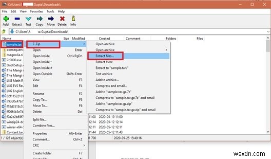 Windows 11/10에서 TAR.GZ, TGZ, GZ 파일 압축 해제하고 열어보는 방법