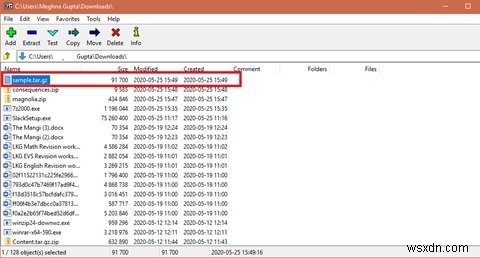 Windows 11/10에서 TAR.GZ, TGZ, GZ 파일 압축 해제하고 열어보는 방법