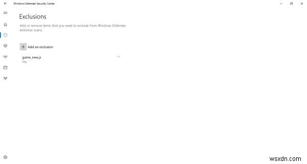 Windows Defender 보안 센터에서 격리 항목 및 제외 항목 관리하는 방법
