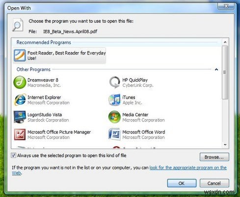 Windows 11/10  연결 프로그램  메뉴에서 불필요한 프로그램 제거하는 방법