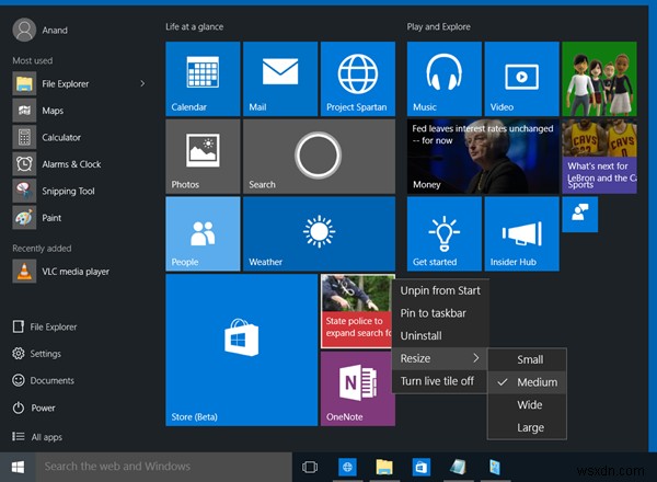 Windows 10 업그레이드 후 사용자 지정 시작 메뉴 레이아웃이 사라질 때 해결 방법