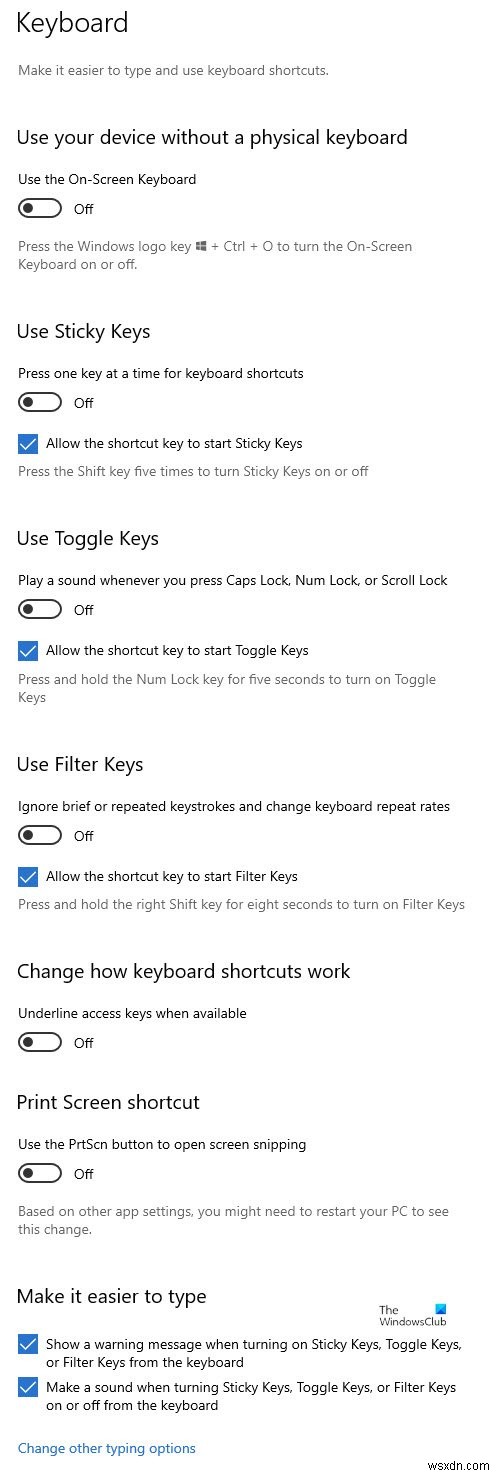 Windows 10 접근성 키보드 설정 완벽 가이드 – 화상 키보드부터 바로 가기 밑줄까지