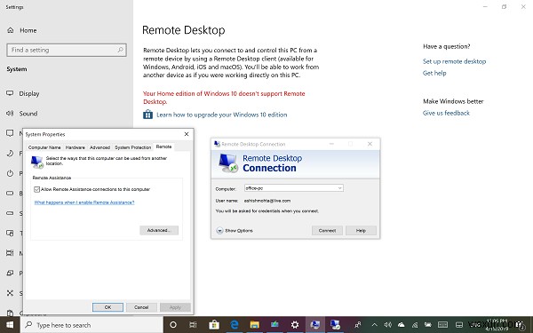 Windows 11/10 홈(Home)에서 원격 데스크톱(RDP) 활성화하는 방법