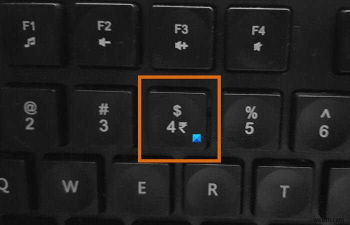 Windows 11/10에서 키보드 단축키로 인도 루피(₹) 기호 입력하는 방법