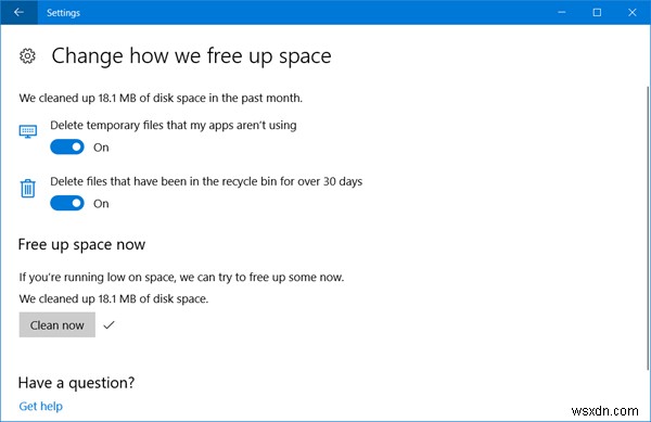 Windows 11/10 스토리지 센스(Storage Sense)로 정크 파일 자동 삭제하는 방법