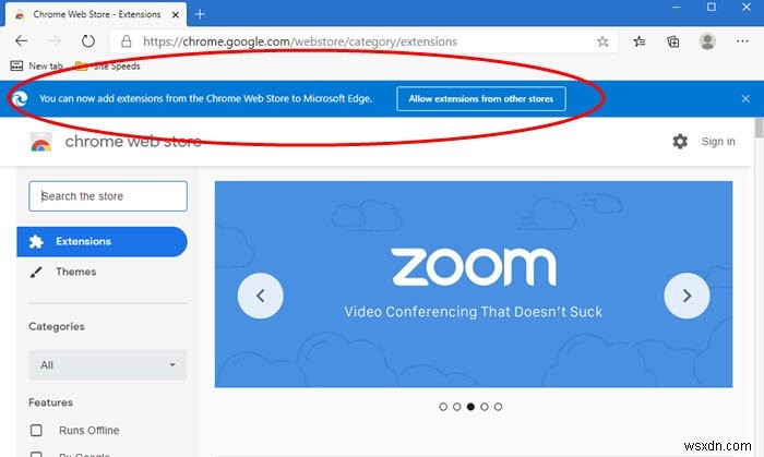 Microsoft Edge에서 Chrome 웹 스토어 확장 프로그램 설치하는 방법