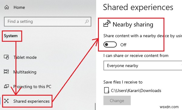 Windows 11/10 근거리 공유(Nearby Sharing)가 작동하지 않을 때 해결 방법