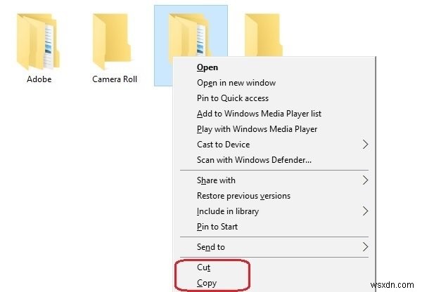 Windows 11/10에서 마우스와 키보드로 잘라내기·복사·붙여넣기 하는 방법