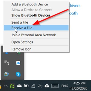 Windows 10에서 블루투스 파일 전송으로 파일을 주고받는 방법