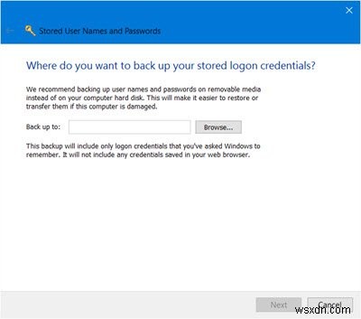 Windows 11/10에서 저장된 사용자 이름 및 암호 찾기, 추가, 제거, 편집, 백업 및 복원하는 방법