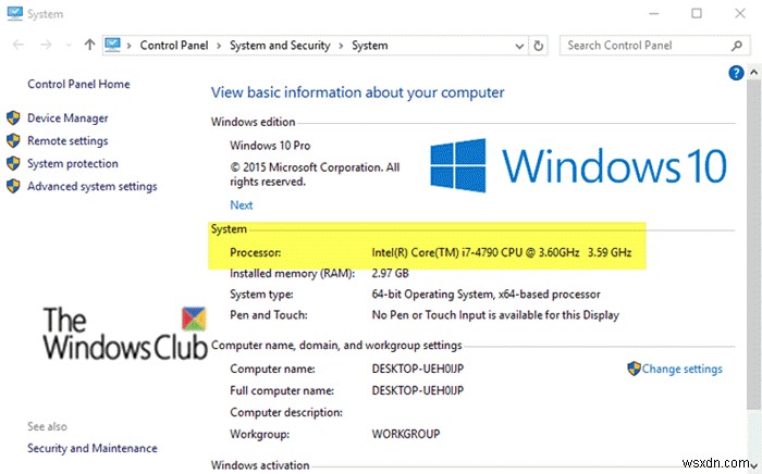Windows 10에서 표시되는 프로세서 주파수가 일치하지 않는 이유와 해결 방법