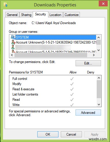 Windows  컨테이너의 개체를 열거하지 못했습니다. 액세스가 거부되었습니다  오류 해결 방법