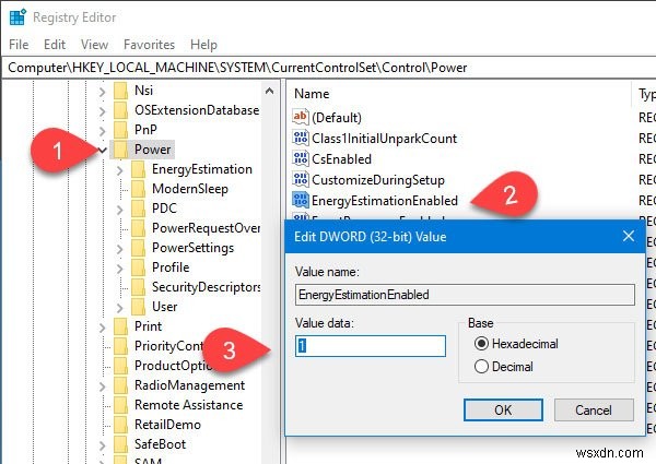 Windows 10에서 남은 배터리 사용 시간 표시 기능 활성화하는 방법