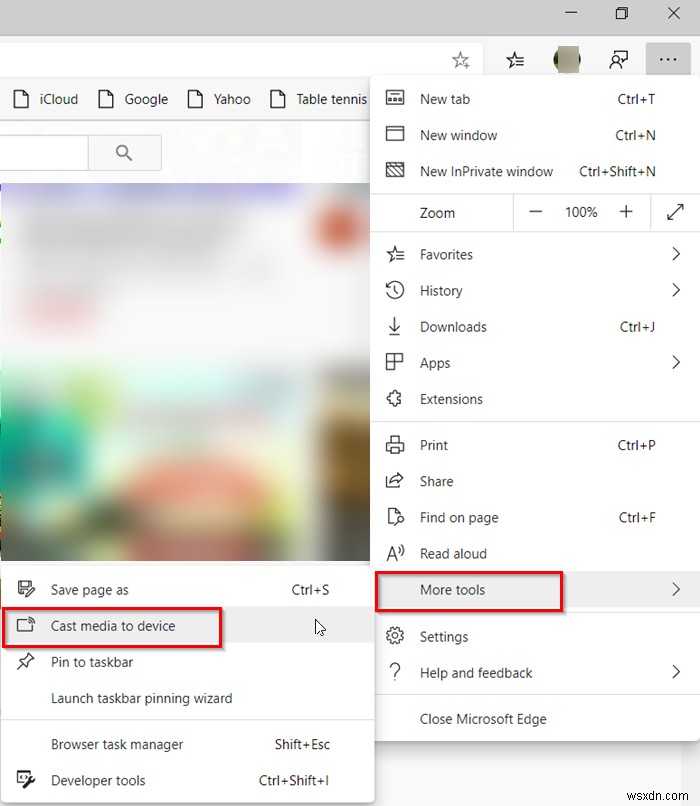 Windows 10 Edge 브라우저에서  장치로 미디어 캐스트  활성화·비활성화하는 방법