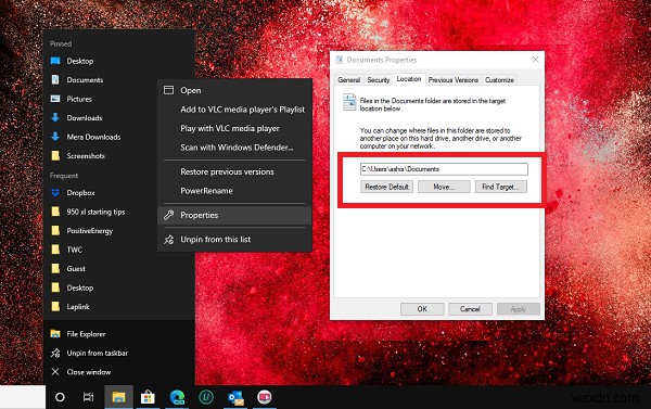 Windows 10에서  내 문서  폴더 위치 찾는 방법