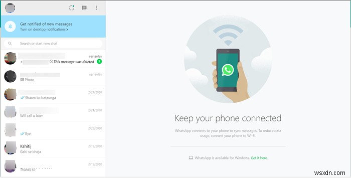 윈도우 10 엣지(Edge) 브라우저에서 WhatsApp 웹 버전 사용하는 방법