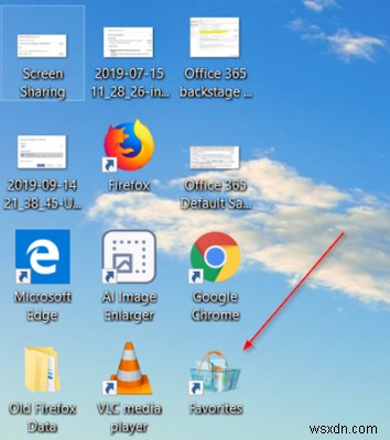Windows 10에서 즐겨찾기 바탕 화면 바로 가기 만드는 방법