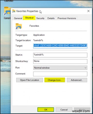Windows 10에서 즐겨찾기 바탕 화면 바로 가기 만드는 방법