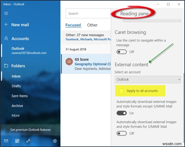 Windows 11/10 메일 앱에서 보낸 사람 사진이 표시되지 않을 때 해결 방법